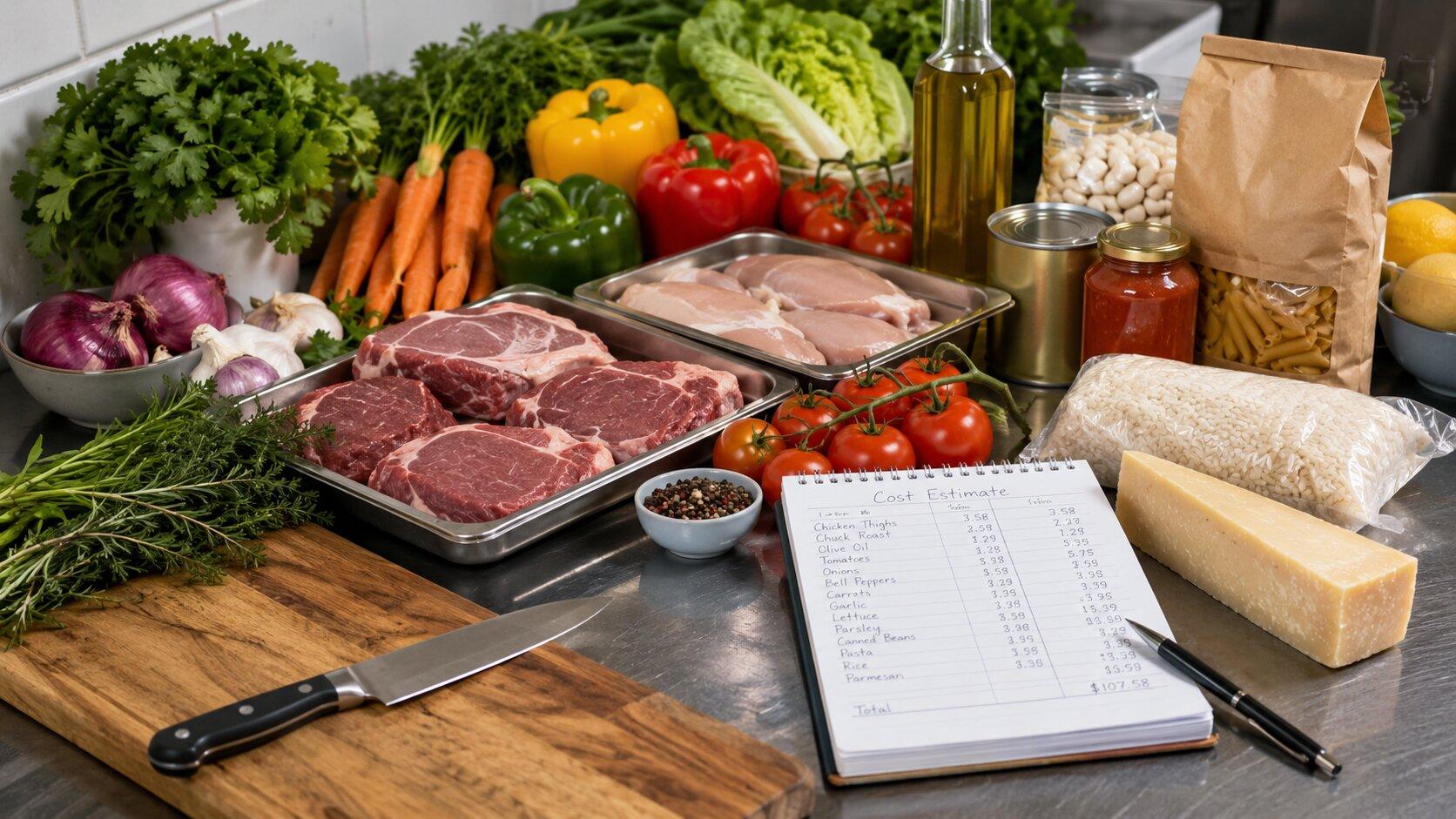 Materie prime e ingredienti freschi per il calcolo del food cost
