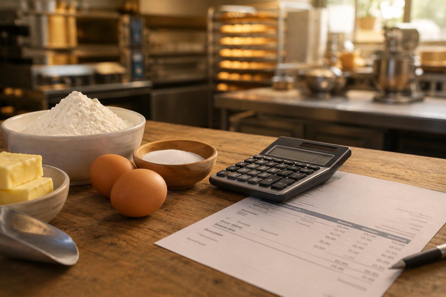 Fresh produce and ingredients for food cost calculation
